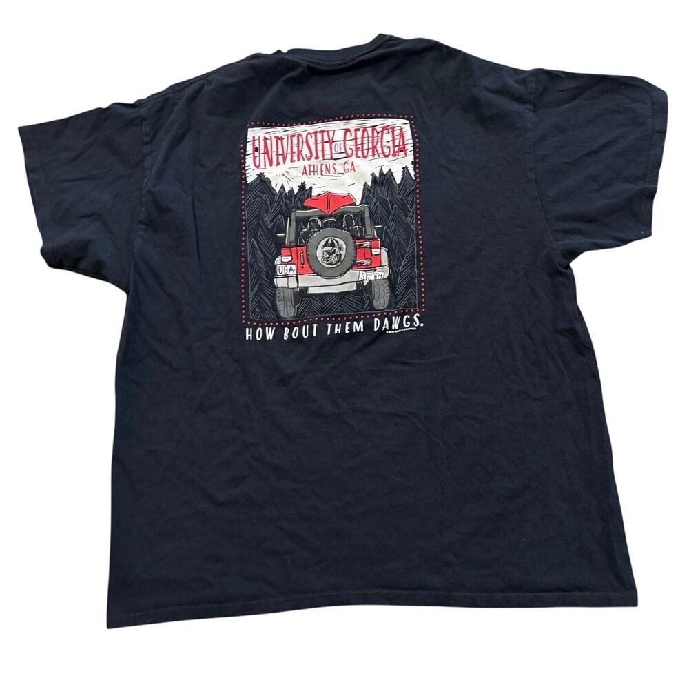 UGA University of Georgia How Bout Them Dawgs Graphic Large Black T Shirt